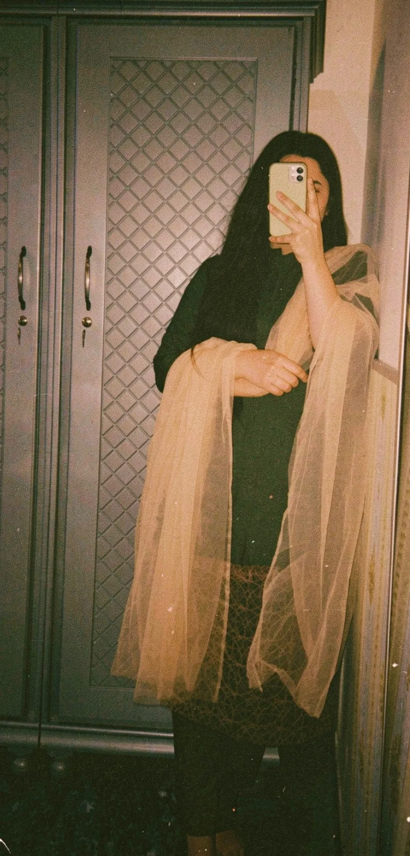 Dull green colour dress