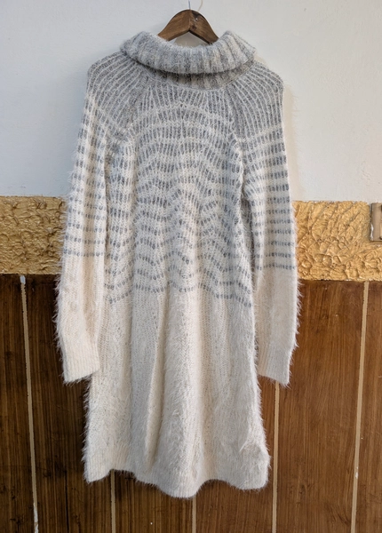 White furry sweater 