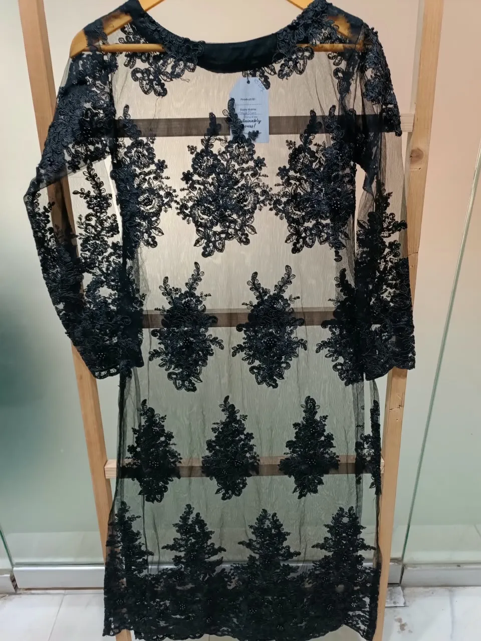 Black net shirt